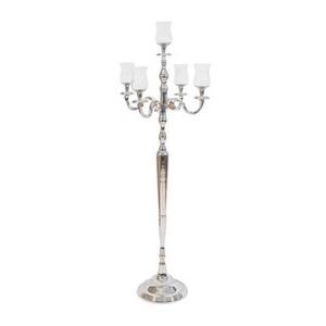 Bougeoir 5 bras en métal fini or pour la maison candélabre de sol décoratif de mariage fait à la main personnalisé en vrac - Product Image 2