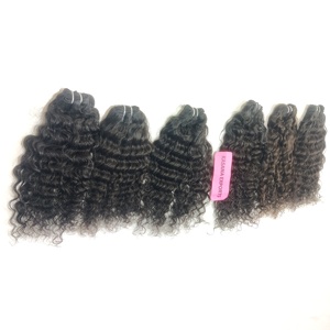 100% naturel aligné cuticule noir indien vietnamien Remy tissage non traité vague profonde femmes Extensions de cheveux humains en gros - Product Image 1