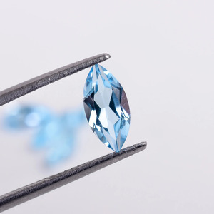 Topacio Azul Cielo Natural AAA, Corte Marquesa 3x1.5mm, Gema Suelta Facetada - Calidad Premium para Joyería, Astrología y Sanación - Product Image 1