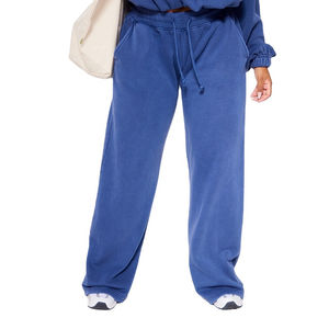 Pantalon de survêtement unisexe personnalisé, coupe droite, jambe large, coton, délavage acide, effet délavé, peint, style urbain, séchage rapide - Product Image 1