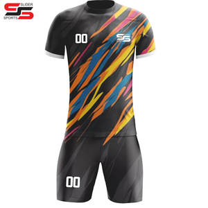 Uniformes de fútbol unisex personalizados superventas de fabricante pakistaní, camisetas y pantalones cortos de equipo de fútbol de nuevo estilo - Product Image 1