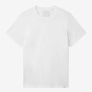 T-shirt blanc uni à coupe décontractée 100% coton biologique T-shirt original blanc T-shirt en jersey surdimensionné T-shirts - Product Image 4