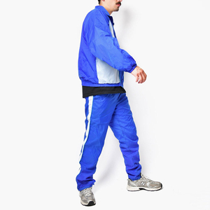 Vente chaude Hommes Hiver Zipper Survêtement Ensemble Coupe-Vent Nylon Jogger À Capuche 2 Pièce Réfléchissant Pantalon À La Mode Poids Lourd - Product Image 4