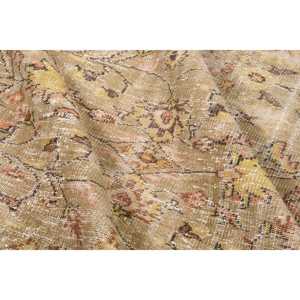 Vintage 3.9x6.8 ft Area Rug, Turkish Rug, <b>Brown</b> Floral Rug - Product Image 5