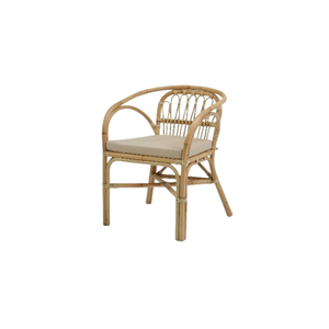 Sillón de Ratán Acolchado Moderno Dolvio - Silla de Diseño Elegante y Cómodo para Sala de Estar, Hogar, Bar, Comedor, Tejida a Mano - Product Image 4