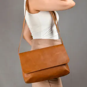Tas selempang kulit untuk wanita, dompet selempang kulit pribadi hadiah bahu besar untuk pernikahan, tas tangan LCS-0039