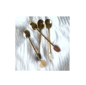 Ensemble de couverts en laiton de haute qualité avec manche en résine, vaisselle, ensemble de couverts 6 pièces en solde - Product Image 2