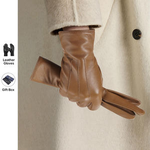Gants en cuir véritable tendance les plus vendus en gros pour femmes Doublure chaude d'hiver avec fonction tactile pour temps froid - Product Image 4