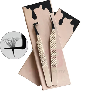 Nouveauté : Pinces à épiler pour extensions de cils personnalisées, droites, courbées, volume, ensemble de pinces à épiler pour cils, pinces à épiler à pointe en fibre - Product Image 6