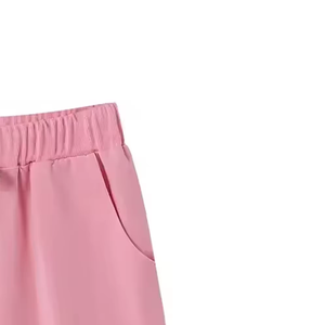 Pantalones Cortos Deportivos de Algodón con Forro Polar para Mujer, Transpirables, de Cintura Alta, con Bolsillos, para Verano - Product Image 3