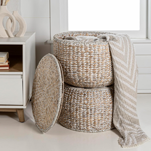 Water Hyacinth Rattan Side <b>Table</b> Eco-Friendly Coffee <b>Table</b> Lid Customized Color <b>Home</b> Furniture Living Room <b>Home</b> Office Vietnam - Product Image 6