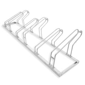 Support de stationnement vertical pour vélos en acier galvanisé, 6 emplacements, 40x210 cm, en acier inoxydable et aluminium - Product Image 1