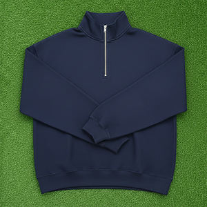 Vente en gros Prix abordable Sweat-shirt épais 100% coton Quater Zip Up pour femmes Sweat-shirt respirant avec logo imprimé personnalisé - Product Image 5