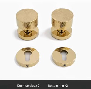 Bouton de porte de concepteur d'or de forme ronde parfait pour la porte de villa d'affichage de porte de maison et le matériel élégant de meubles de l'Inde - Product Image 3