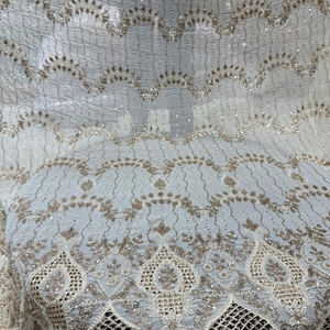 Tissu en Chiffon Georgette Premium à Perles pour la Confection de Saris, Dupattas, Lehengas, Robes, Tenues de Mariage, de Fête et de Haute Couture - Product Image 4