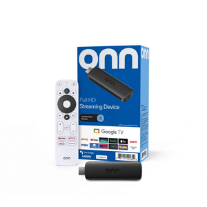 New onn Full HD Streaming Device, Google <b>TV</b> - Fast Streaming, 8GB Storage, 1.5GB RAM, <b>Remote</b> with Voice <b>Control</b> - Product Image 1