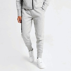 Logo de marque personnalisé 69% coton 31% polyester gris chiné survêtement polaire technique pour filles sweat à capuche zippé complet joggers pantalons de survêtement survêtement - Product Image 3