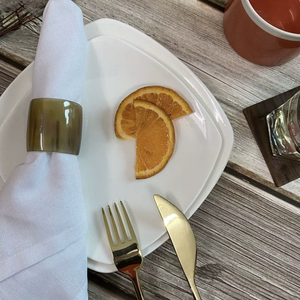 Porte-serviettes en corne de buffle, forme ronde, porte-serviettes pour hôtels de luxe, restaurants et tables de mariage, haute qualité - Product Image 1