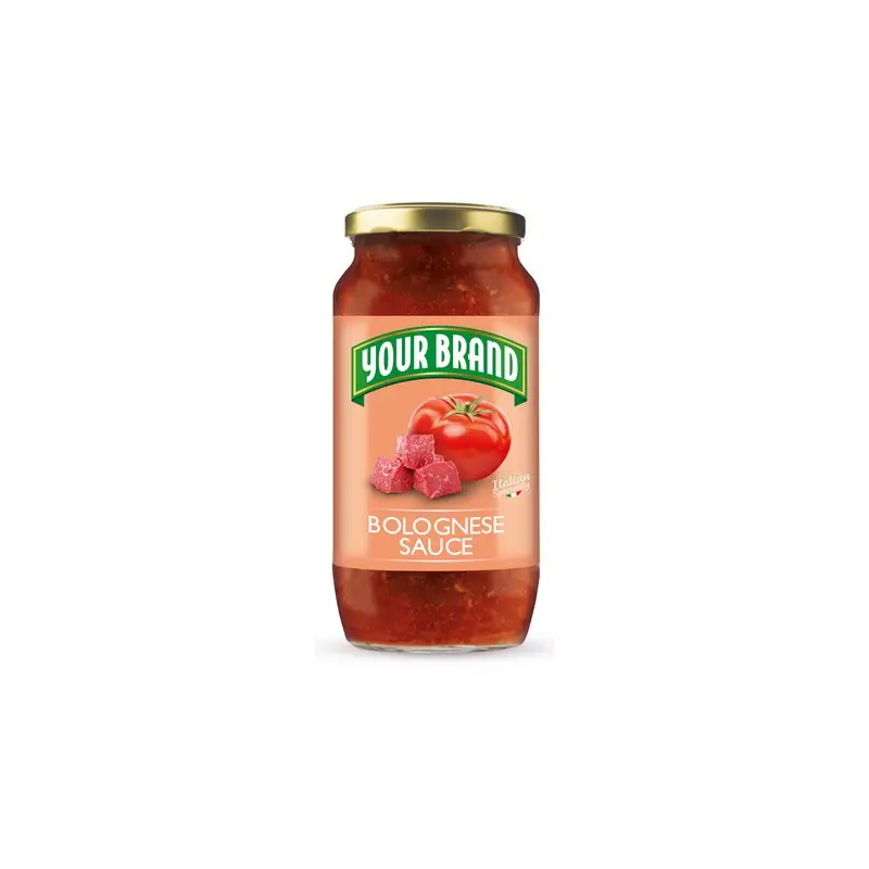 La mejor calidad italiana boloñesa Pasta salsa de tomate en tarro personalizable con su marca 12x536G Para exportación