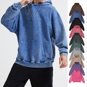 เสื้อมีฮู้ดแบบสวมหัวสำหรับผู้ชายผ้าบาติกแบบวินเทจผ้าฝ้าย100% พิมพ์ลาย DTG ผ้าไหมที่กำหนดเอง420GSM - Product Image 6