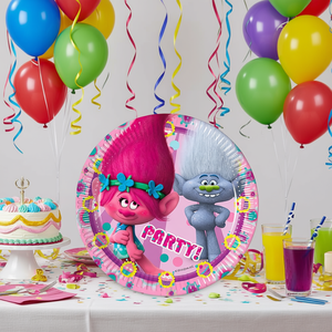 Platos Desechables Trolls de 19.5 cm, Tema de Fiesta, Paquete de 6 Piezas - Product Image 3