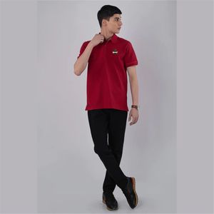 เสื้อยืดโปโลสำหรับผู้ชายเสื้อโปโลสีพื้นฤดูร้อนเสื้อกอล์ฟแห้งเร็วแขนสั้นสำหรับคนทำงาน - Product Image 5