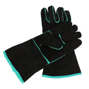 Hi Vis Guantes de cuero de vaca Split Leather Ropa de trabajo de invierno Anti-Heat Spark Guantes de seguridad industrial contra incendios - Product Image 3