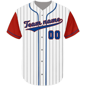 Camiseta de Béisbol Personalizada con Bloques de Color para Hombres, Mujeres y Niños, Talla Grande, con Botones y Nombre y Número Cosidos - Product Image 2