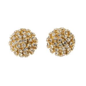 Fabriqué en Italie, boucles d'oreilles pour femmes de haute qualité mm 20 avec strass - Product Image 1