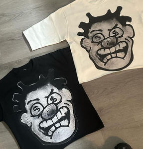 T-shirt brodé avec logo personnalisé du fabricant 100% coton délavé à l'acide T-shirts vintage à motif solide surdimensionné pour hommes Tissu tissé - Product Image 5