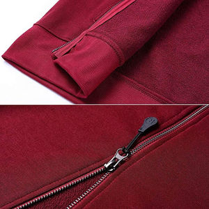 Fermeture éclair Hoodies surdimensionné personnalisé coton hommes Hoodies fermeture éclair vêtements de sport en gros modèle à capuche avec fermeture éclair et poche pour - Product Image 3