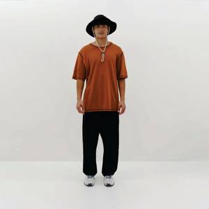 Counted Rice stststogo reottrererew Eck ustomized ully ontrast ollollar Titch ENS T hirhirts - Product Image 3