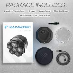 Afeitadora Eléctrica Rotativa Inalámbrica Recargable, Impermeable IPX7 con Estuche, Cinco Cuchillas para Hombres Calvos, para Uso Corporal en Autocaravanas - Product Image 1