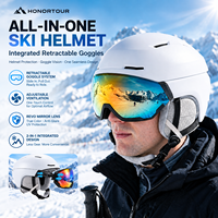 Casque de ski HONORTOUR Premium de haute qualité avec lentille Revo, protection UV 100%, casque de ski professionnel avec lunettes