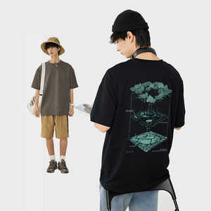 Camiseta de manga corta de estilo informal para hombre con estampado de la mejor oferta 100% algodón de alta calidad nuevo estilo de moda - Product Image 3