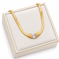 Ensemble de bijoux en acier inoxydable de qualité supérieure, élégant et moderne, avec chaîne serpent, pour fêtes, mariages, occasions professionnelles, anniversaires
