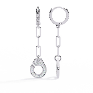 Boucles d'oreilles uniques en or 18 carats avec diamant de laboratoire, boucles d'oreilles de qualité supérieure - Product Image 5