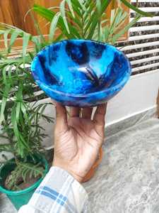 Mini vajilla de resina Azul Ecológica de primera calidad, cuencos de servicio de Color Aqua Swirl brillante para ensalada, alimentos de frutas, hogar, Hotel, restaurante - Product Image 4