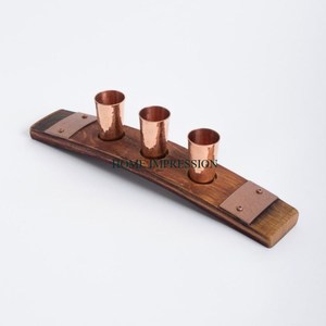 ชั้นวางแก้วไม้แบบมีรูตรงจากโรงงานสำหรับวันหยุดชั้นเก็บแก้วช๊อตไม้ - Product Image 4