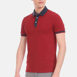 Polo en piqué de coton à manches courtes pour homme, coupe ajustée, avec logo personnalisé, couleur contrastée, respirant, décontracté, pour le golf, le tennis, les affaires - Product Image 5