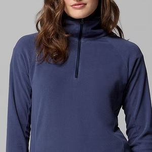 Prix de gros pour les acheteurs en gros, sweat-shirt décontracté pour femmes, design d'hiver, manches longues, logo personnalisé, design avec col zippé - Product Image 2