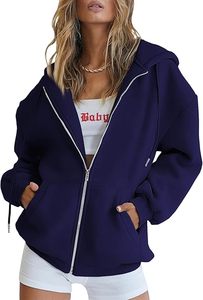 Sudaderas con cremallera y capucha de gran tamaño para mujer, chaquetas informales de moda de otoño para invierno, ropa de punto transpirable - Product Image 6