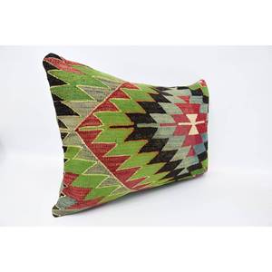 Multicolor 16x24 Inch Patchwork Kilim Wool Pillow Exquisite Vintage & <b>Fluffy</b> Patterned Accent <b>Cushion</b> Woven Decorative <b>Cushion</b> - Product Image 3