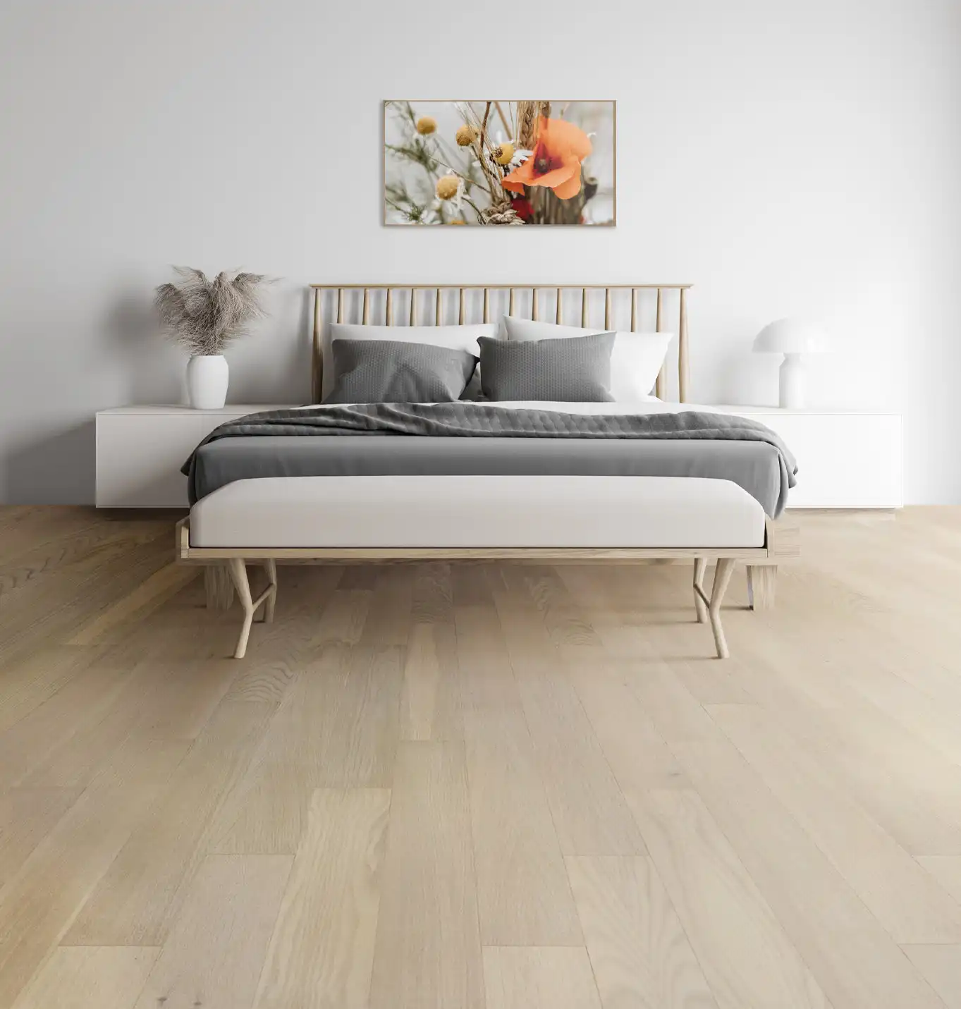 Bleached White Oak Engineered Wood Flooring