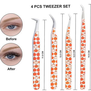 แหนบขนตาป้องกันแม่เหล็กทำจากสแตนเลสอุปกรณ์ต่อขนตาเพิ่มวอลลุ่มพร้อมเคลือบกระดาษยาว10มม. ฉลากตามต้องการ - Product Image 5