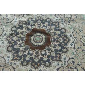 Alfombra Turca Vintage de 8.2x11.5 pies, Alfombra Grande Azul con Diseño de Patchwork, de Lana con Base de Látex, Ecológica - Product Image 5