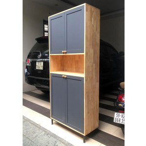 Meuble à chaussures minimaliste à 4 niveaux avec structure en bois de caoutchouc et pieds en fer thermolaqué KG68025 - Product Image 5