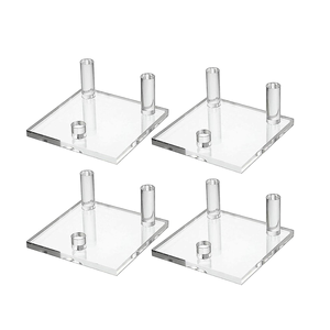 Support de pierre de roche acrylique transparent Agate de plexiglas petit présentoir à collectionner présentoirs fossiles de géode minérale avec 3 chevilles - Product Image 3