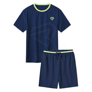Nuevo Conjunto de Pantalones Cortos Casuales de Dos Piezas para Hombre, Talla Grande, con Logotipo Personalizado, Pantalones Cortos Lisos para Verano - Product Image 1