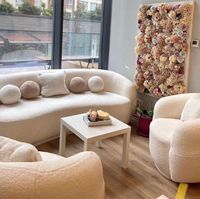 Conjunto de Sofá Seccional Modular de Tela, Sofá Cama Inflable Moderno de Dos Plazas, Muebles para Sala de Estar de Apartamento, Estructura Metálica